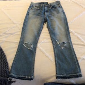 Rag and bone distressed crop flares!! 💕